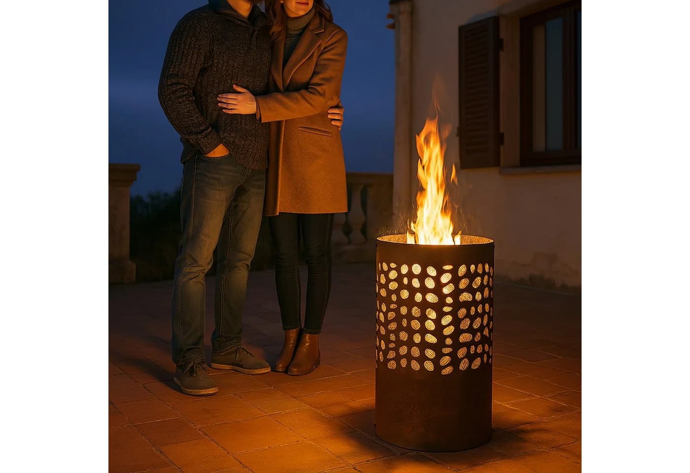 RELAXDAYS Feuerkorb Feuertonne Rostoptik Rostbraun - Bild 5
