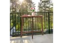 relaxdays Halbrunder Klapptisch aus Holz Dunkelbraun Bild 5