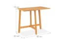 relaxdays Klapptisch Rechteckig Wandtisch Holz Natur Bild 4