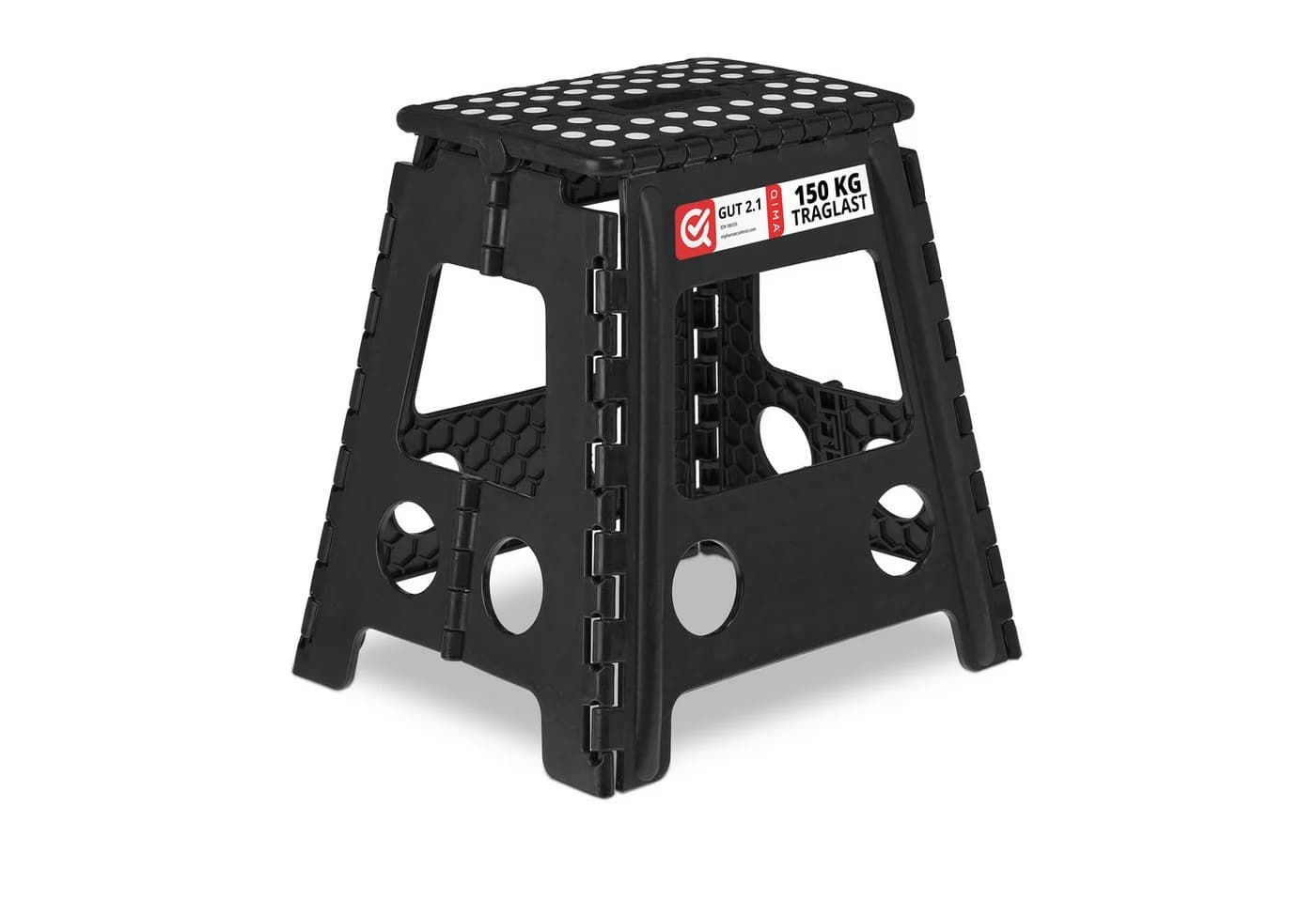 RELAXDAYS Sitzhocker Klapphocker faltbar XL Schwarz - Bild 2