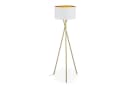 relaxdays Stehlampe Dreibein Weiß & Gold Bild 2