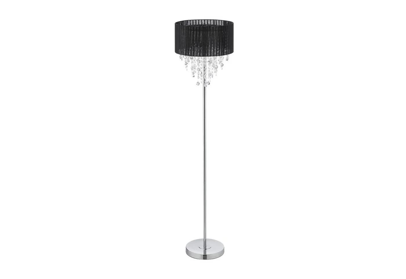 relaxdays Stehlampe Schwarz mit Kristallketten - Bild 2