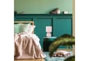 relaxdays Nachttischlampe mit Touch Rosa Eisen Stoff Bild 1