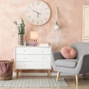 relaxdays Nachttischlampe mit Touch Rosa Eisen Stoff Bild 5