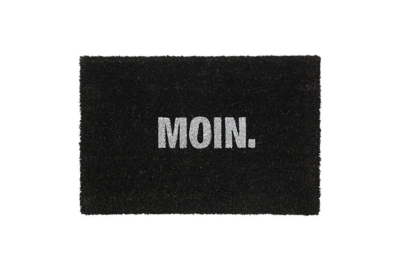 relaxdays Fußmatte Moin Schwarz Weiß Kokosfaser - Bild 2