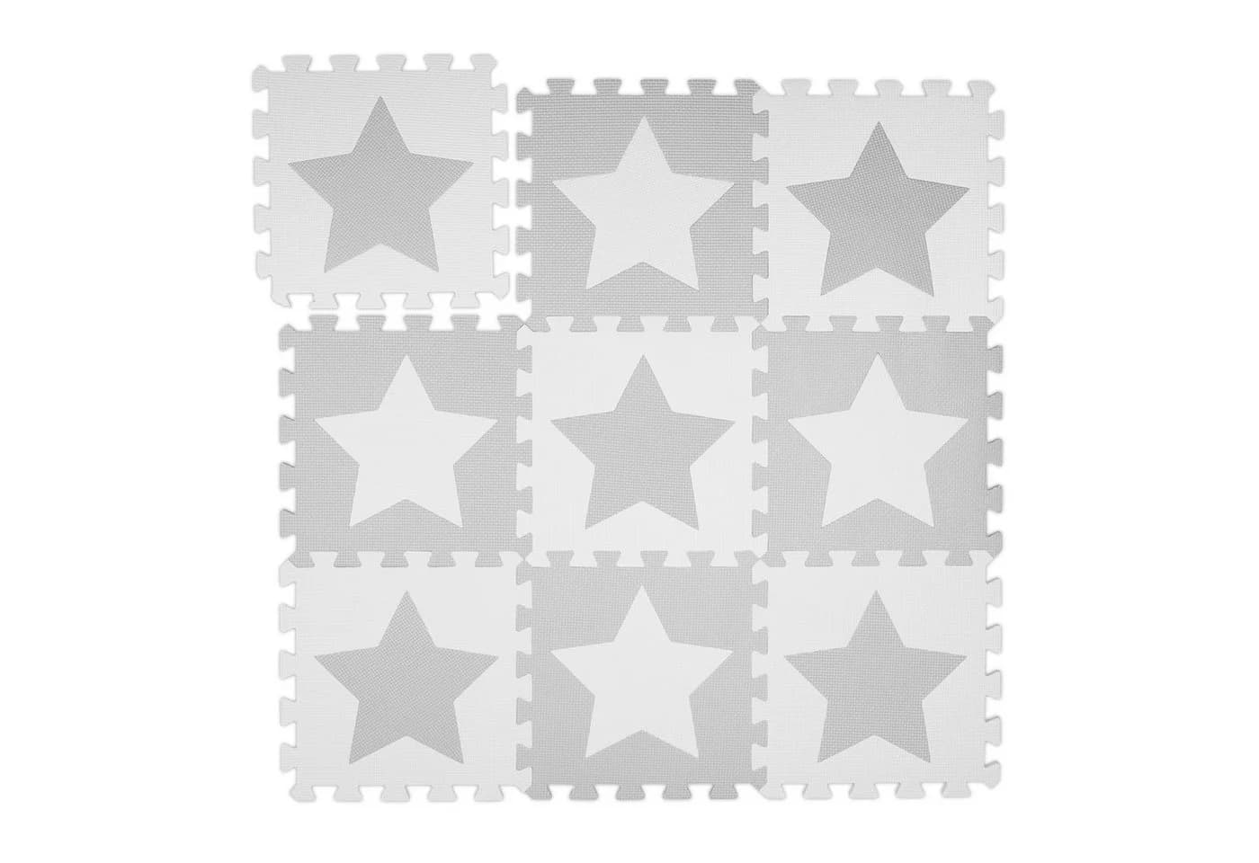 relaxdays Spielmatte Puzzlematte Sterne hellgrau 9-tlg. - Bild 2