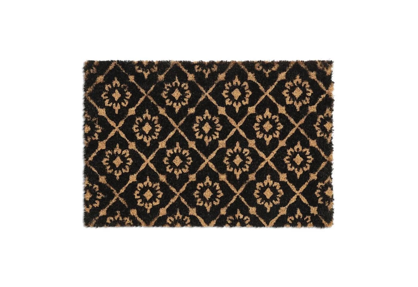 relaxdays Fußmatte Kokos mit Ornamenten Schwarz - Bild 2