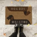 relaxdays Kokosmatte Welcome See You Hundemotiv Bild 1