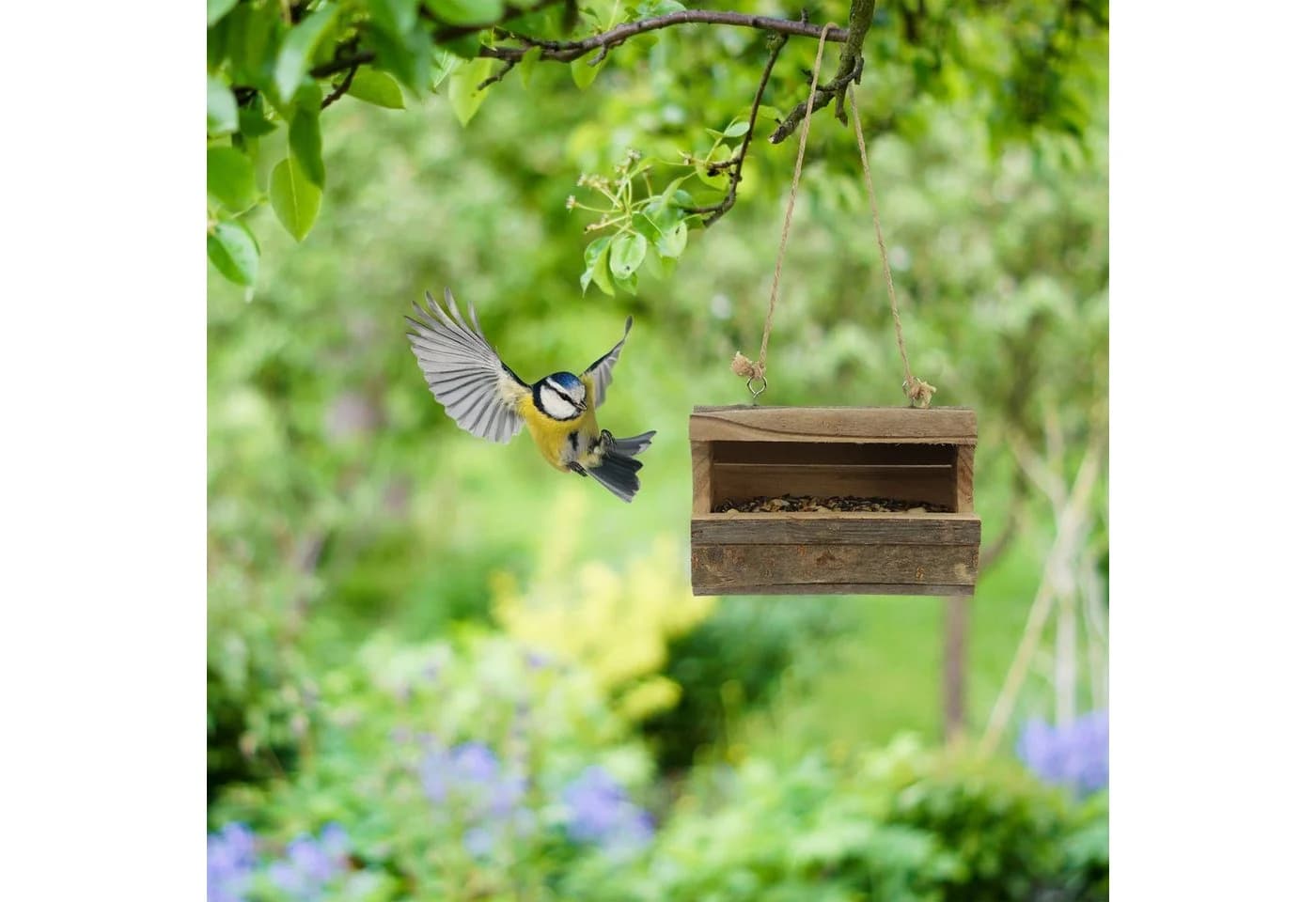 relaxdays Vogelhaus zum Aufhängen aus Holz