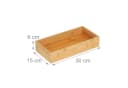 relaxdays Aufbewahrungsbox Bambus Ordnungsbox Natur Bild 4