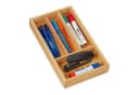 relaxdays Schubladeneinsatz Schubladenorganizer mit 4 Fächern Bambus Natur Bild 2
