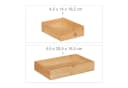 relaxdays Schreibtisch Organizer 3 Schubladen Bambus Weiß/Natur Bild 5