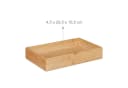 relaxdays Organizer Schubladenbox Bambus & MDF 2 Fächer Weiß/Natur Bild 5