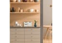 relaxdays Organizer Schubladenbox Bambus & MDF 3 Fächer Weiß/Natur Bild 5