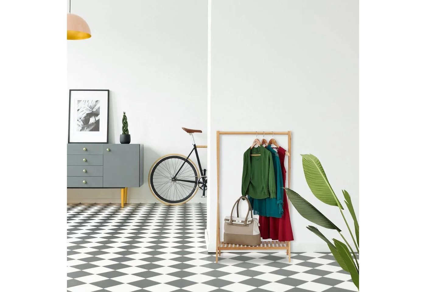 relaxdays Kleiderständer Bambus 67 cm