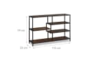 relaxdays Standregal Industrial Style 5 Ebenen Braun/Schwarz Bild 4