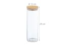 relaxdays Vorratsglas 3er Set Glas mit Bambusdeckel Transparent Bild 4