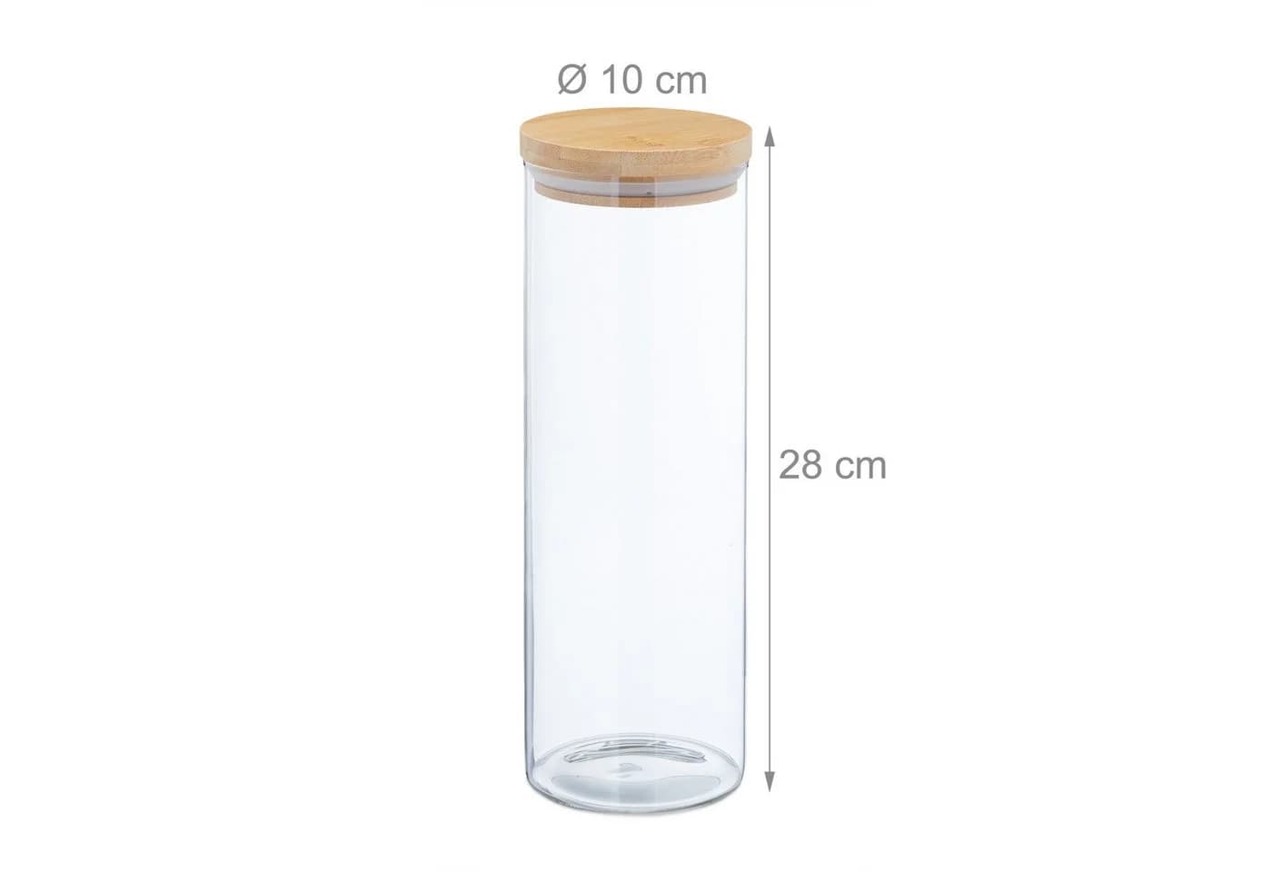 relaxdays Vorratsglas 3er Set Glas mit Bambusdeckel Transparent - Bild 4