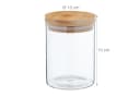 relaxdays Vorratsglas 3er Set Glas mit Bambusdeckel 650 ml Transparent Bild 4