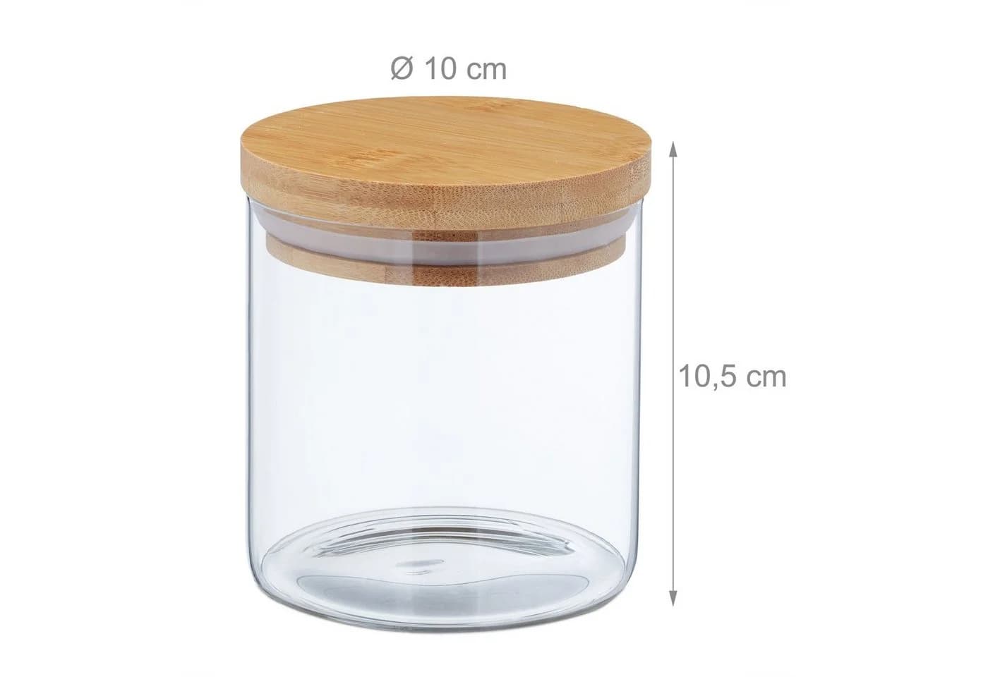 relaxdays Vorratsglas 9er Set Glas mit Bambusdeckel 500 ml - Bild 4