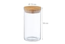 relaxdays Vorratsglas 4er Set 1000 ml Glas mit Bambusdeckel Bild 4