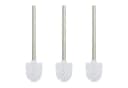 relaxdays Toilettenbürste 3er Set Weiß Silber Edelstahlgriff Bild 2