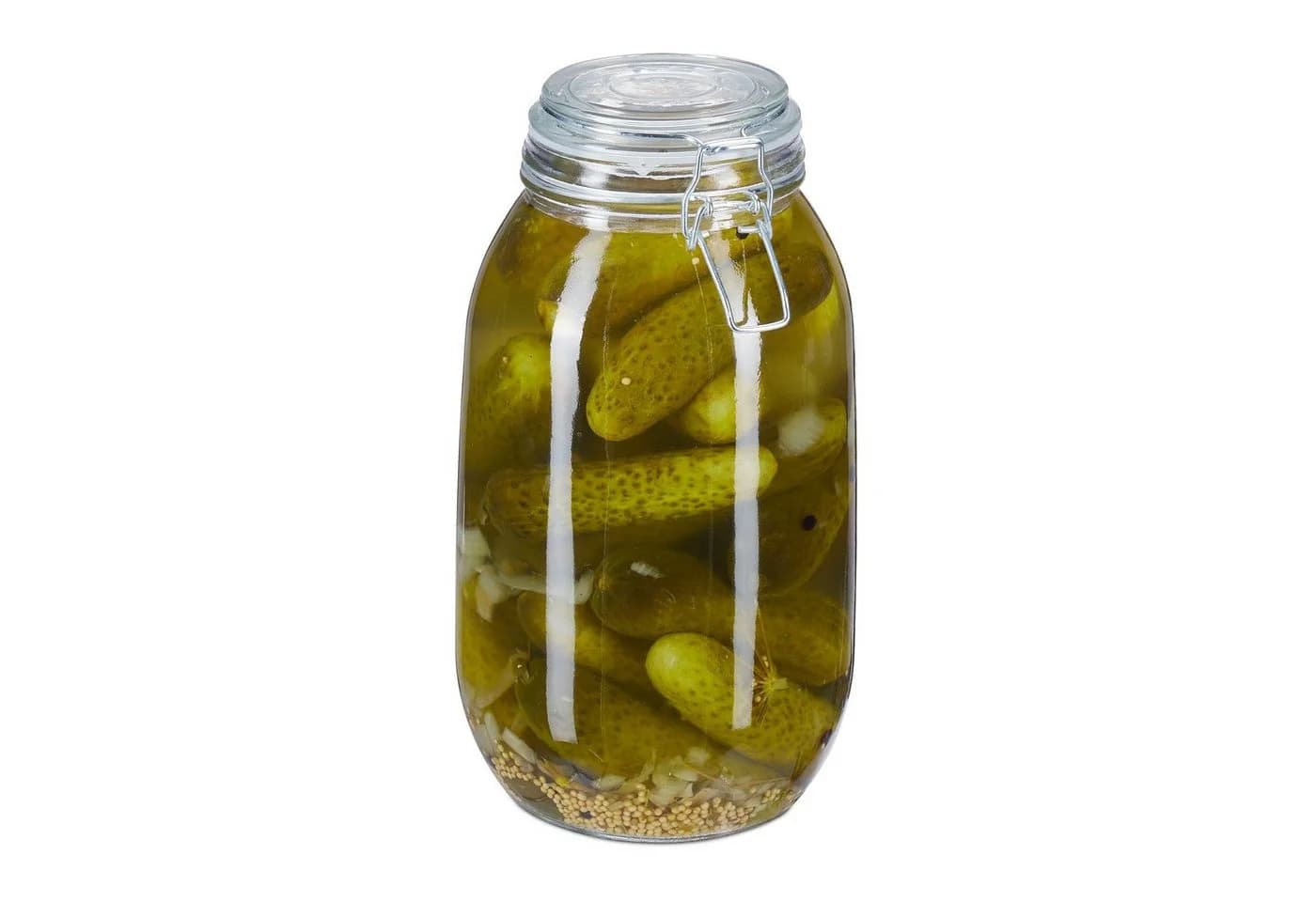 relaxdays Einmachglas 3 Liter Glas Bügelverschluss Transparent - Bild 2