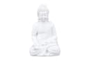 relaxdays Buddhafigur 30 cm Weiß Polyresin Bild 2