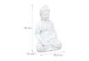 relaxdays Buddhafigur 30 cm Weiß Polyresin Bild 4