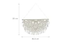relaxdays Makramee Wandbehang Creme Handgeknüpft Boho Stil Bild 4