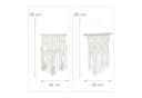 relaxdays Wanddekoobjekt Makramee Wandbehang 2er Set Creme Bild 4