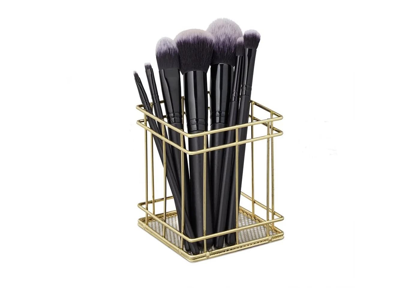 relaxdays Stiftehalter 2er Set Gold Eisen Organizer - Bild 2