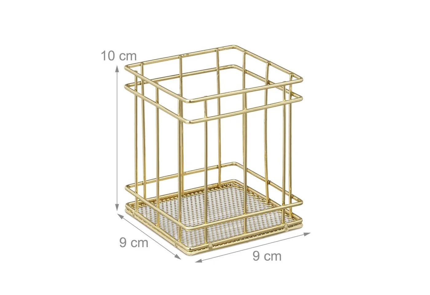 relaxdays Stiftehalter 2er Set Gold Eisen Organizer - Bild 4