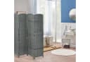 relaxdays Paravent 6-teilig Grau Geflochten Falttrennwand Bild 5