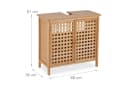 relaxdays Waschbeckenunterschrank Bambus Natur mit Gitteroptik Bild 4