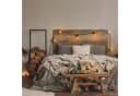 relaxdays Teelichthalter mit Tablett in Blattform Beige/Weiß Bild 5