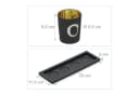 relaxdays Teelichthalter mit Tablett Home Schwarz-Gold Bild 4