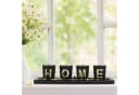relaxdays Teelichthalter mit Tablett Home Schwarz-Gold Bild 5
