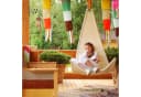 relaxdays Wandhaken Blumenampelhalterung 2er Set Blattmotiv Schwarz Bild 3