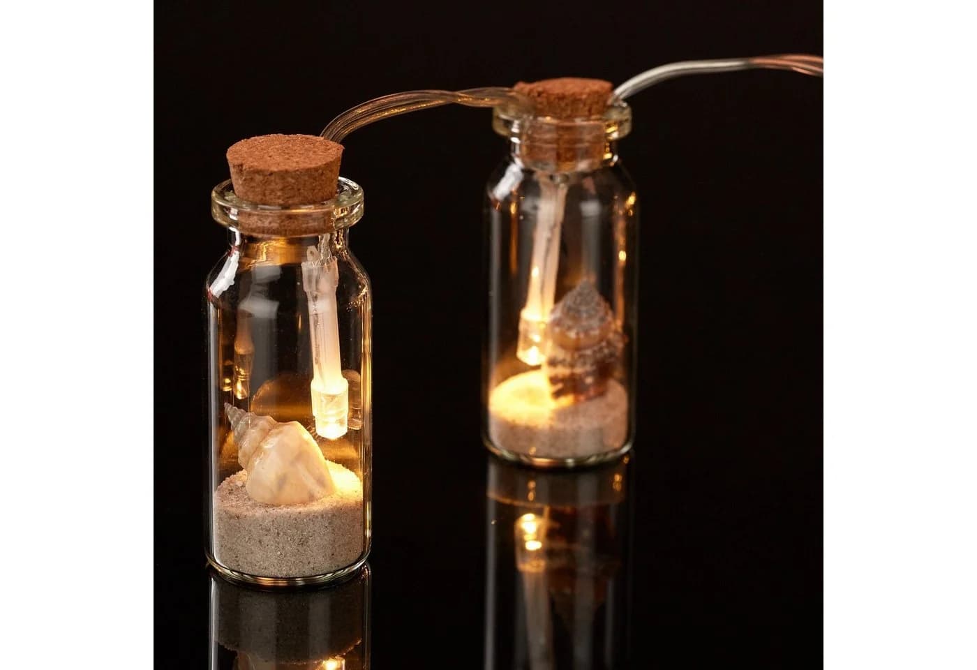 relaxdays Mini Glasflaschen 72er Set mit Korken Transparent - Bild 5