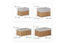 relaxdays 12er Set Aufbewahrungskörbe Bambus Natur Bild 4