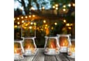 relaxdays Windlicht Transparentes 12er Set Glas Metall Bild 1