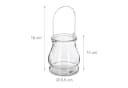 relaxdays Windlicht Transparentes 12er Set Glas Metall Bild 4