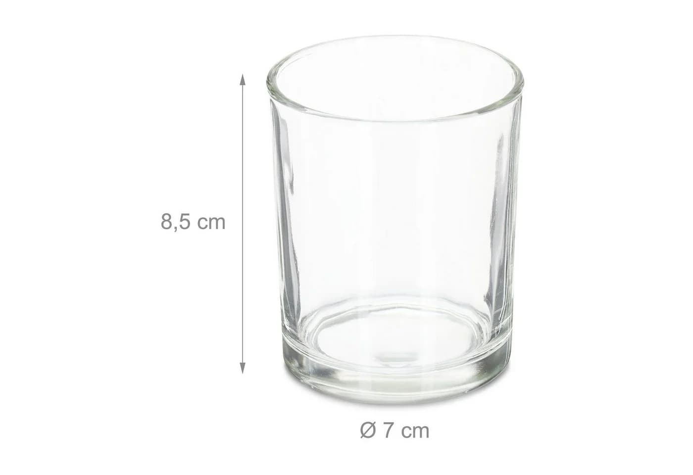 relaxdays Teelichthalter Teelichtgläser Transparent 12er Set Glas - Bild 4
