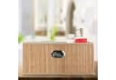 relaxdays Aufbewahrungskorb 3er Set Bambus Dekor Beige Faltbar Bild 1