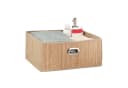 relaxdays Aufbewahrungskorb 3er Set Bambus Dekor Beige Faltbar Bild 2