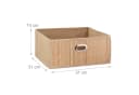 relaxdays Aufbewahrungskorb 3er Set Bambus Dekor Beige Faltbar Bild 4