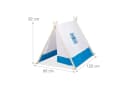 relaxdays Spielzelt Flaches Tipi-Zelt Blau/Weiß Bild 4