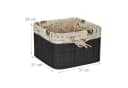 relaxdays Regalkorb Schwarz Bambus Aufbewahrungskorb mit Stoffeinsatz Bild 4