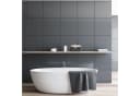 relaxdays Regalkorb Schwarz Bambus Aufbewahrungskorb mit Stoffeinsatz Bild 5